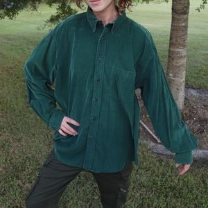GREEN CORDUROY BUTTON DOWN